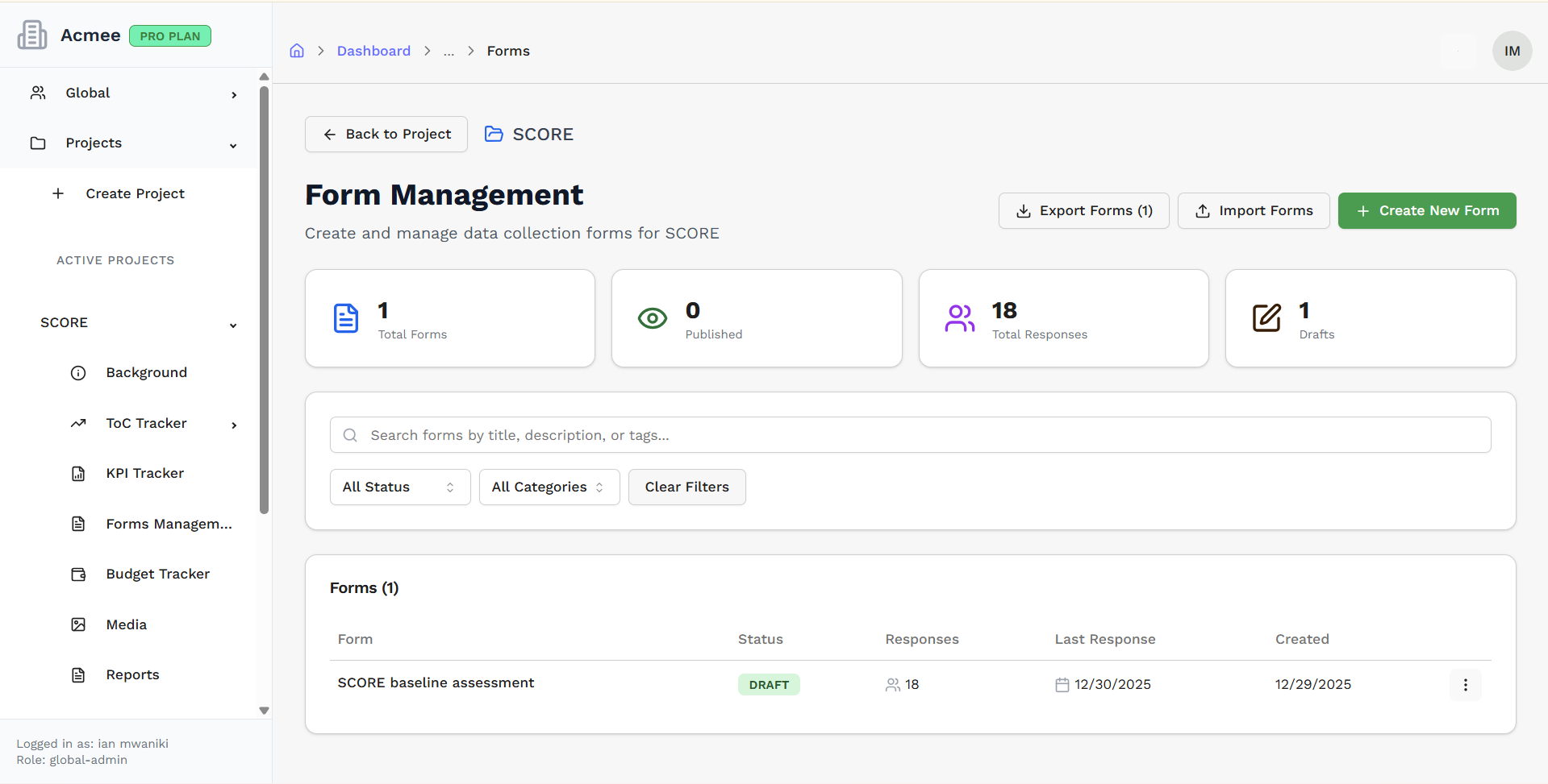 DIMES IDMS — Humanitarian & MEAL Data Management